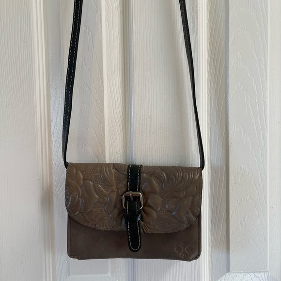 Patricia Nash Floral Embossed Brown Crossbody Bag - Picture 8 of 11